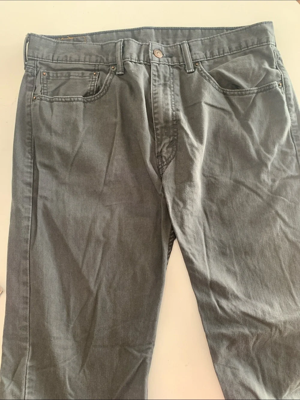 Levi’s 505 Regular Fit Washed Black 100% cotton denim jeans sz 36x32